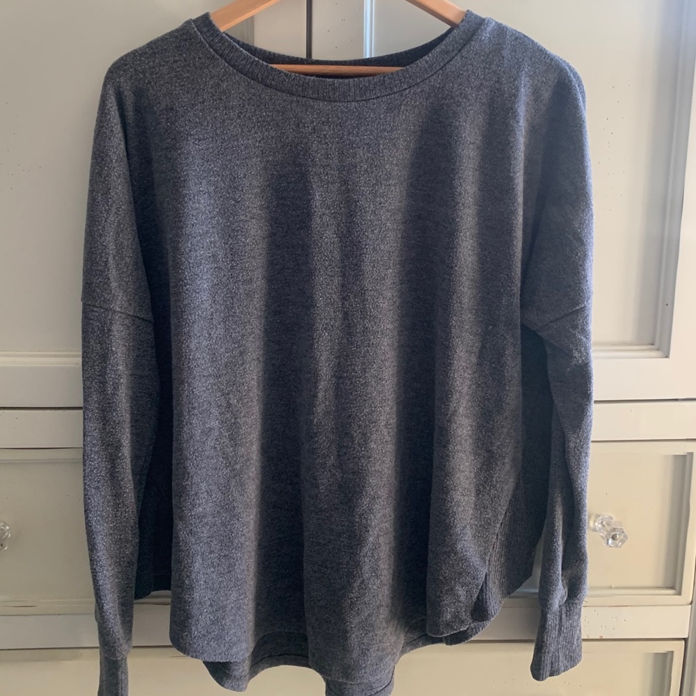Cotton On Long Sleeve Tee in Charcoal Gray
